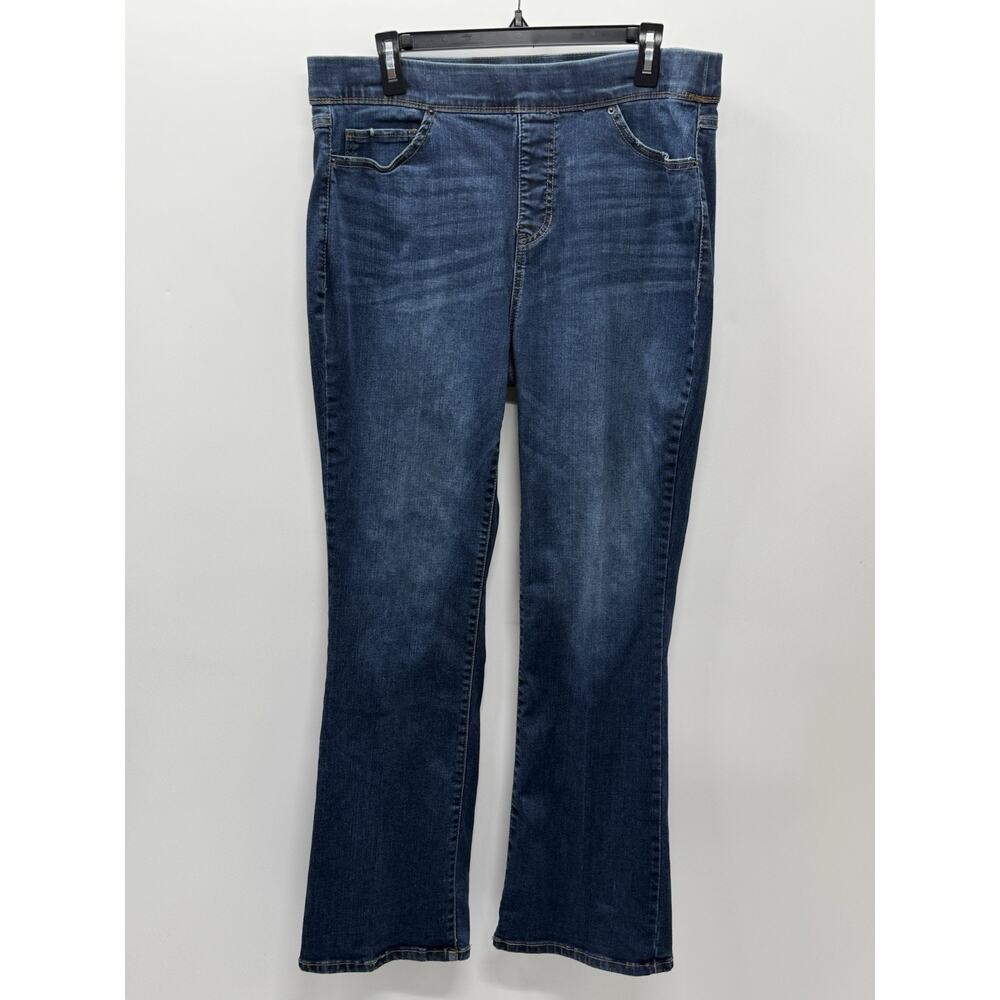 Terra & Sky Women’s Straight Leg Jeans 14W 0X Blue Stretch Denim Plus Size